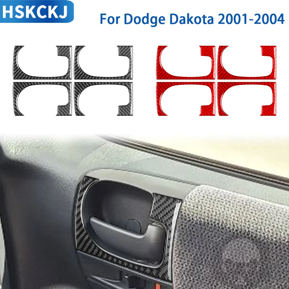 

For Dodge Dakota 2001 2002 2003 2004 Accessories Carbon Fiber Car Interior Door Handle Panel Trim Sticker