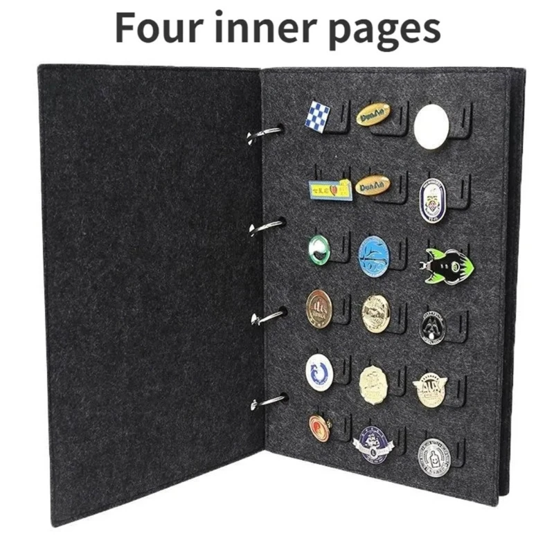 Elegant Jewelry Display Stand Pin Storage Bag Jewelry Display Book Pin Organizers Booklet for Pins Medals and Earrings