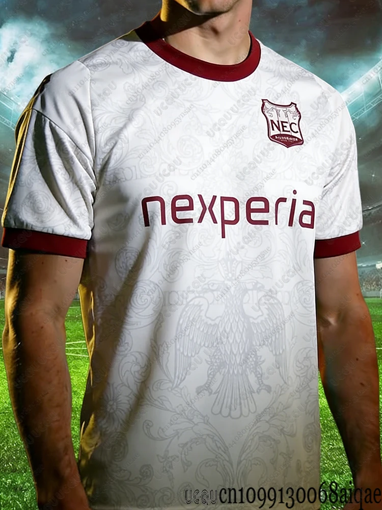 Zomer Nieuwe Heren Voetbalshirts Snel Droogende Fiets Shirts Nederland Nijmegen 25-26 Thuis Tenue Volwassenen/Kinderen Team Uniform
