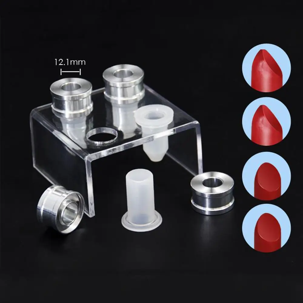 Soporte de anillo de 12,1mm de silicona para manualidades, soporte para cosméticos, molde para bálsamo labial, molde para lápiz labial, tubo, herramientas de maquillaje de labios