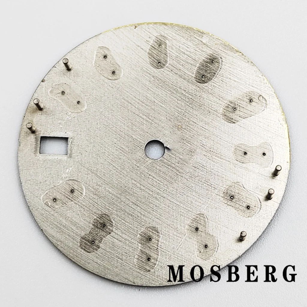 Циферблат часов NH34 28,5 мм, зеленый, светящийся, с окошком даты, подходит для NH34 NH35, 3,0 часа, 3,8 часа, 4,2, автоматический механизм