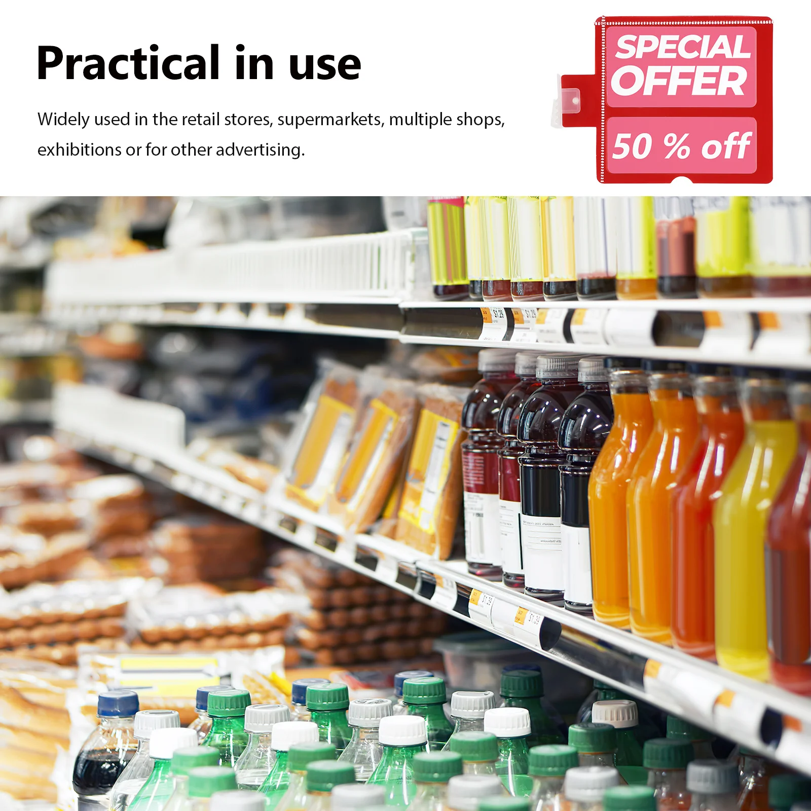

1 Set Clear Price Tag Holders For Retail Store Supermarket Display Multi-Function Sign Clips Merchandise Labeling Advertising