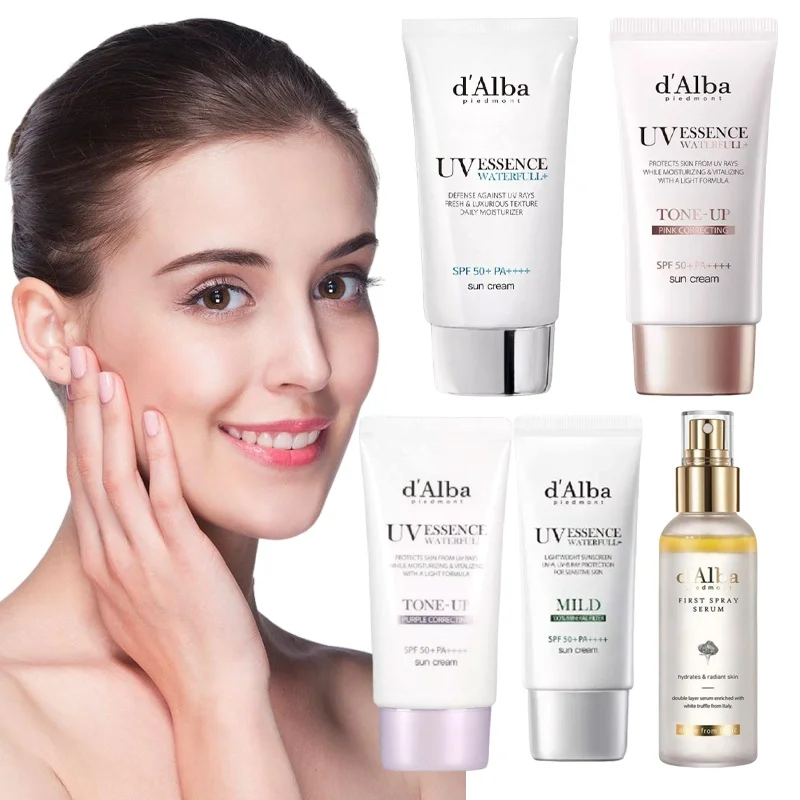 Esencia en aerosol de trufa blanca de 100ml, juego de protector solar de 50ml, protección UV de cuerpo completo SPF, brillo hidratante, cuidado de la piel Duo