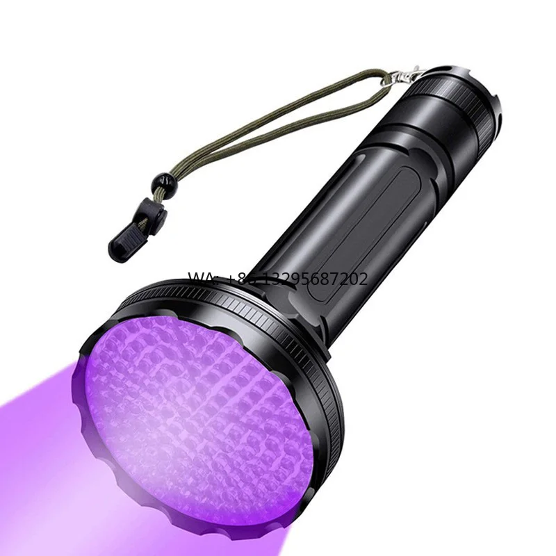 

High Quality LED Flashlight Aluminum Alloy 128 LED 395nm UV Flash Light 6PCS Dry Battery Powered Portable Torch Light Wide Range