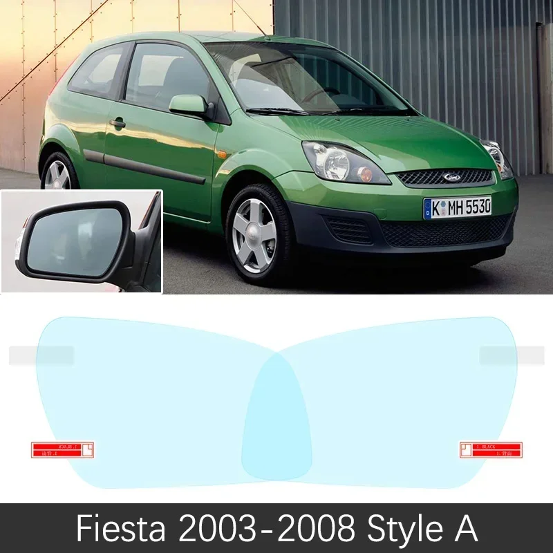 2x ull Cover Rearview Mirror Protective Anti Fog Film For Ford Fiesta Mk5 Mk6 Mk7 ST 2003~2016 Rainproof Car Sticker Accessories