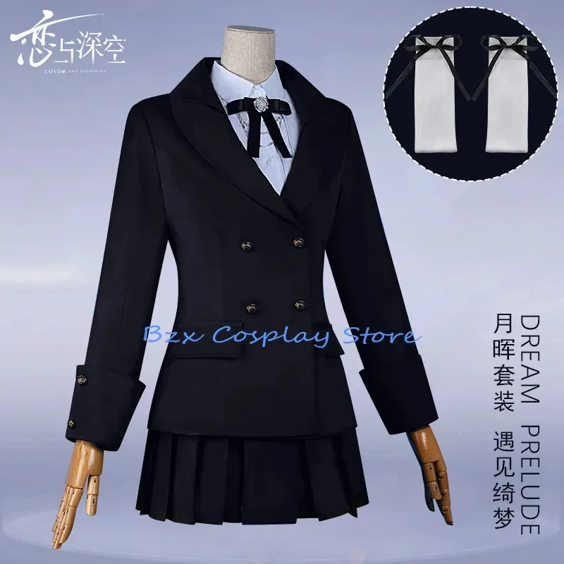 

COSda@Game Love and Deep Space Cosplay Woman Server Master Meets Qimeng Same Black Uniform Anime Outfit Cosplay Costume SuitCOSd