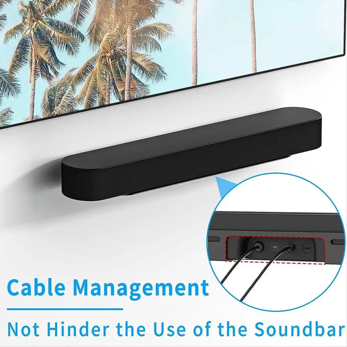 goodidea Soundbar Wall Mount for Sonos Beam Wall Mount Bracket Compatible with for Sonos Beam Sound Bar Mounts Mounting Bracket