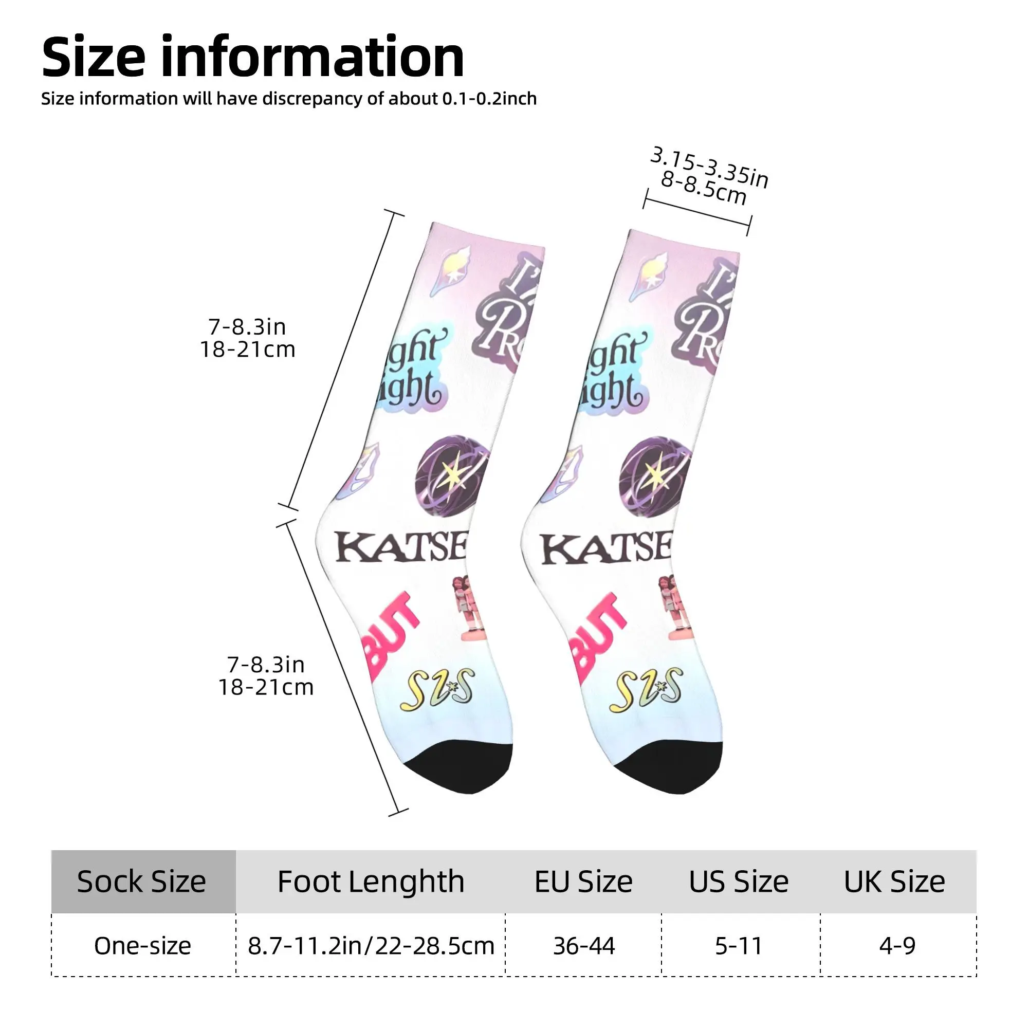 เกาหลีสไตล์ KATSEYE Gnarly ถุงน่องกราฟิก Gothic ถุงเท้าฤดูใบไม้ร่วงถุงเท้าป้องกันการลื่นไถลคู่ปีนเขาถุงเท้านุ่มปานกลาง