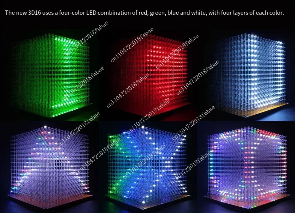 DIY Production Parts, Support Custom Animation 3D16MINI Light Cube Kit 16X16X16 Electronic
