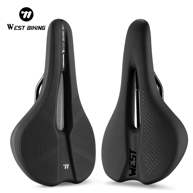 AliExpress West Biking WEST BIKING Ergonomic Cycling Saddle Short Nose Hollow Breathable Cushion High Rebound Cushioning Waterproof MTB Road Bike Seat
