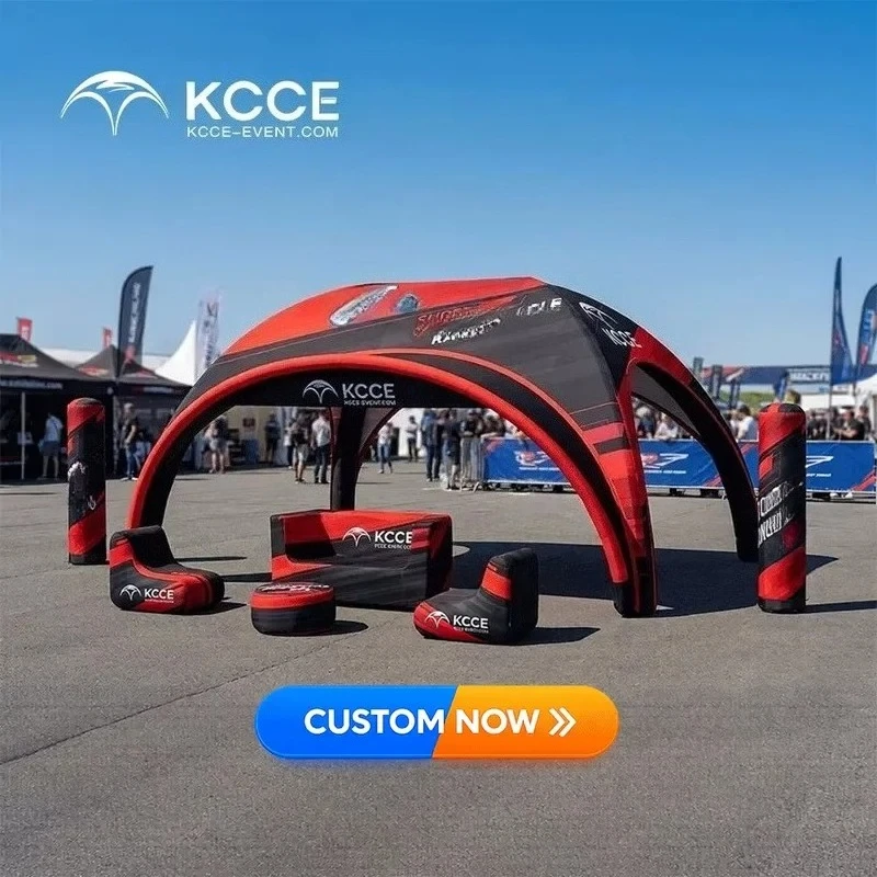 for Custom Graphic Air Tight Business Booth Expo Motorcycle Racing Long Marquee Canopy Inflatable Tent for Brand Advertising