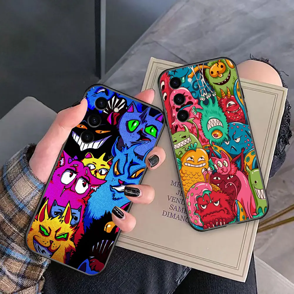 Terrifying Cartoon Monsters Phone Case For Samsung S9 S10 S25 S20 S11 S21 S22 S23 S24 S30 FE PLUS ULTRA 5G Case Funda Capa Shell