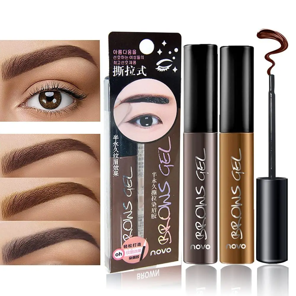 Wenkbrauw Tint Waterproof Wenkbrauw Tattoo Langdurige Tint Wenkbrauw Gel Natuurlijke Kleur Peel Off Tattoo Wenkbrauw Gel
