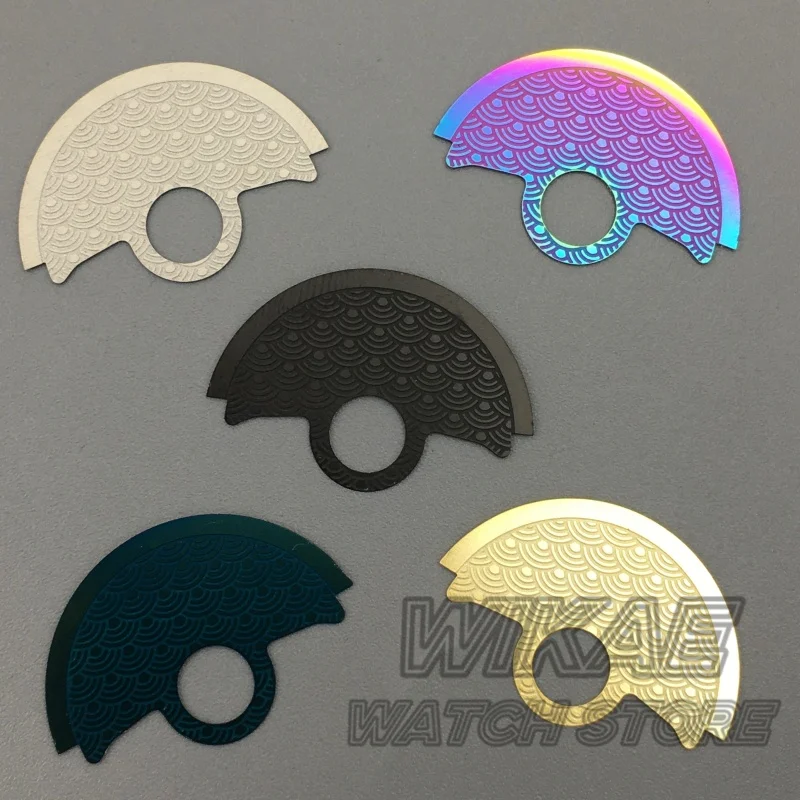 Fish Scale Wave Pattern NH35 NH36 Movement Rotor Metal Patch Fits NH34 NH35 NH36 7S SKX007 4R35 4R36 Movement Modified Parts