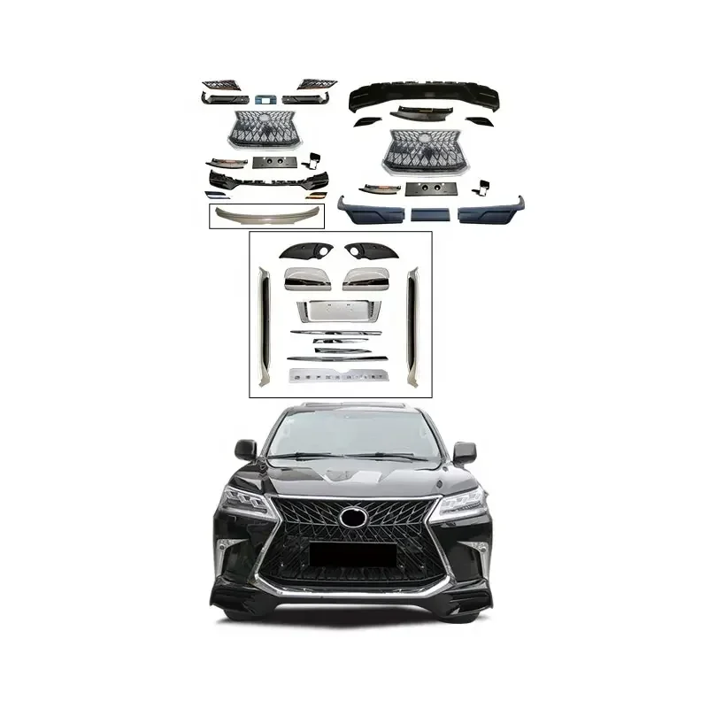 

For LX570 Car Modification Parts Upgrade Body Kit for Lexus 2016-On Grille Bumper Conversion Kits Side Step