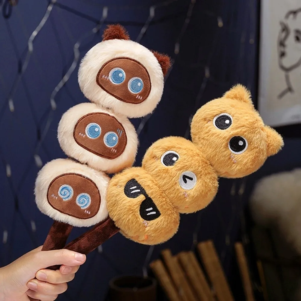 Creative Tanghulu Cartoon Cat Doll Funny Stuffed Cat Head Lush Toy Soft Cartoon Creative Cat Stuffed Toy Kids Toy