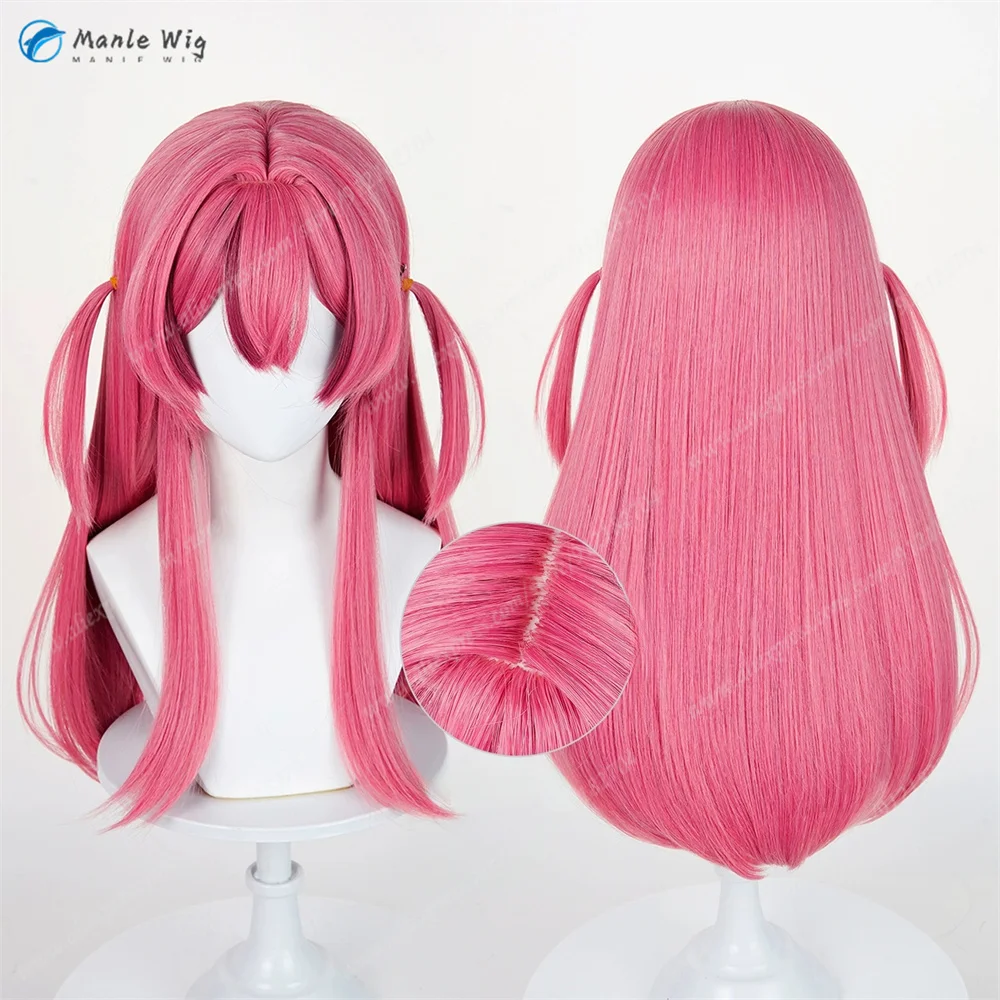 

Nikke Mast Cosplay Wig 60cm Rose Pink Wig Heat Resistant Synthetic Hair Halloween Costumes Cosplay Anime Wig For Women Role Play