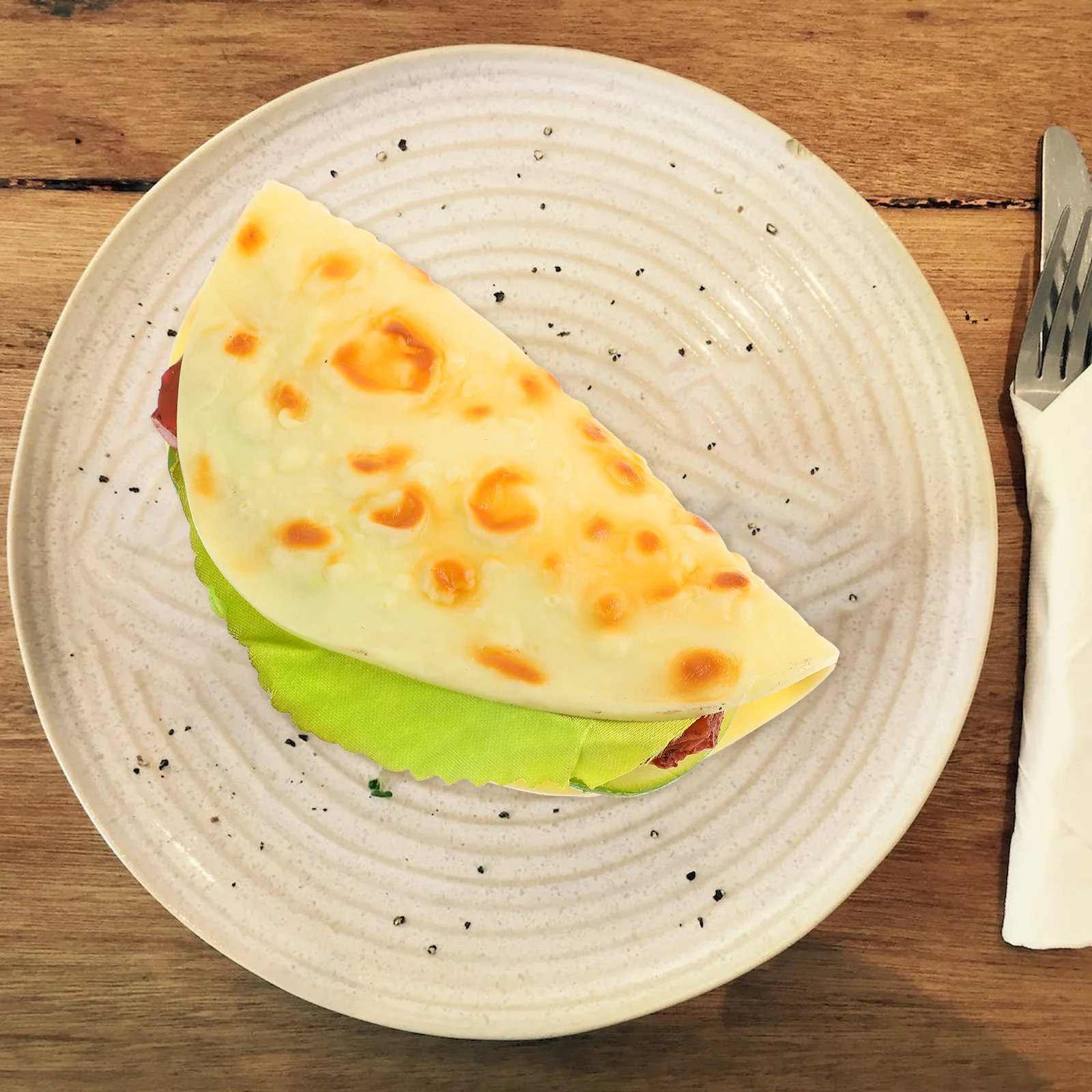 Realistic Pancake Simulation Taco Fake Burrito Dessert Model for Decoration Display Prop Vegetable Pancake Model