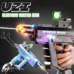 UZI pistola de agua continua eléctrica, pulverización Manual y automática, juego de agua al aire libre para adultos, juguete para niños, lucha contra el agua, nuevo