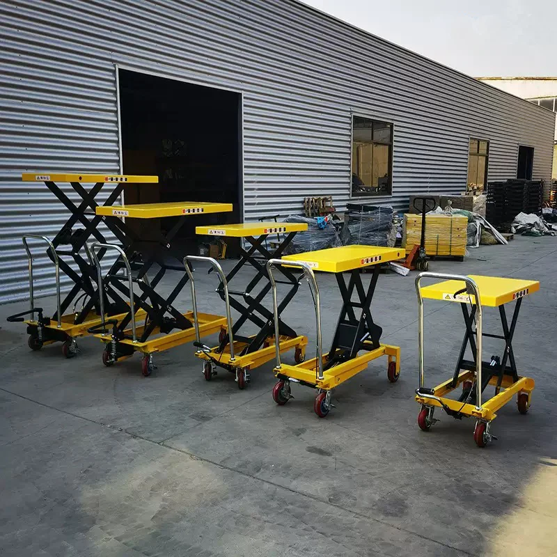 Manual Hydraulic Scissor Lift Table 1000kg Heavy Duty Mobile Lift Platform for Warehouse Workshop view 5