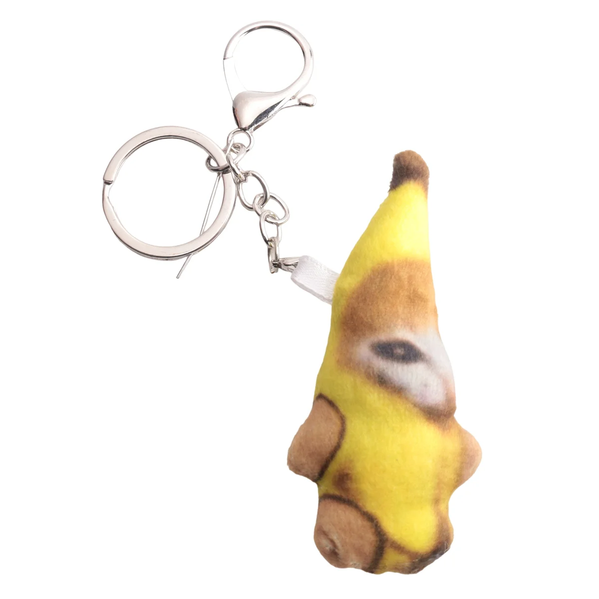 SS-Crying Banana Cat,Key Chain Plush Pendant Cute Banana-Cat Doll with Sound Bag Funny Pendant Kids Classmate Gifts