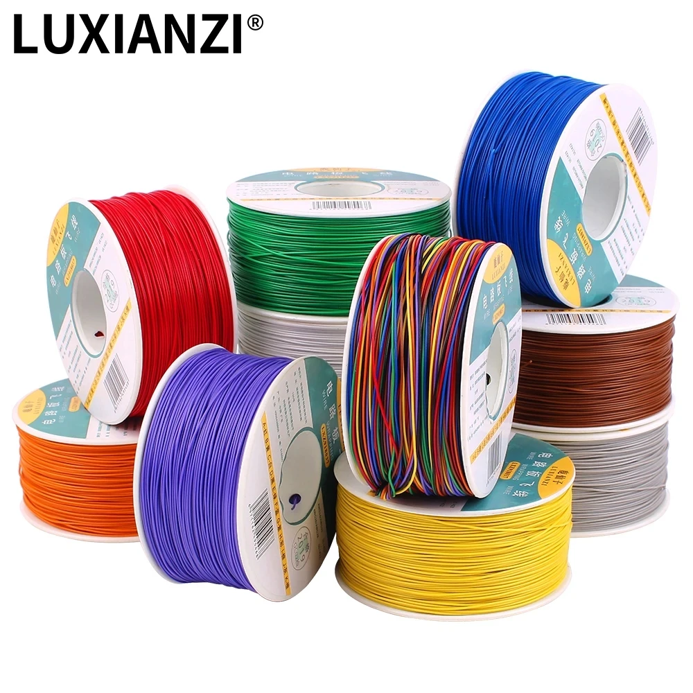 LUXIANZI 250meters Wire Cable Ok Line 30awg Tinned electrical Wire10 Color Stranded Wire For Circuit Board PCD Test Repairing