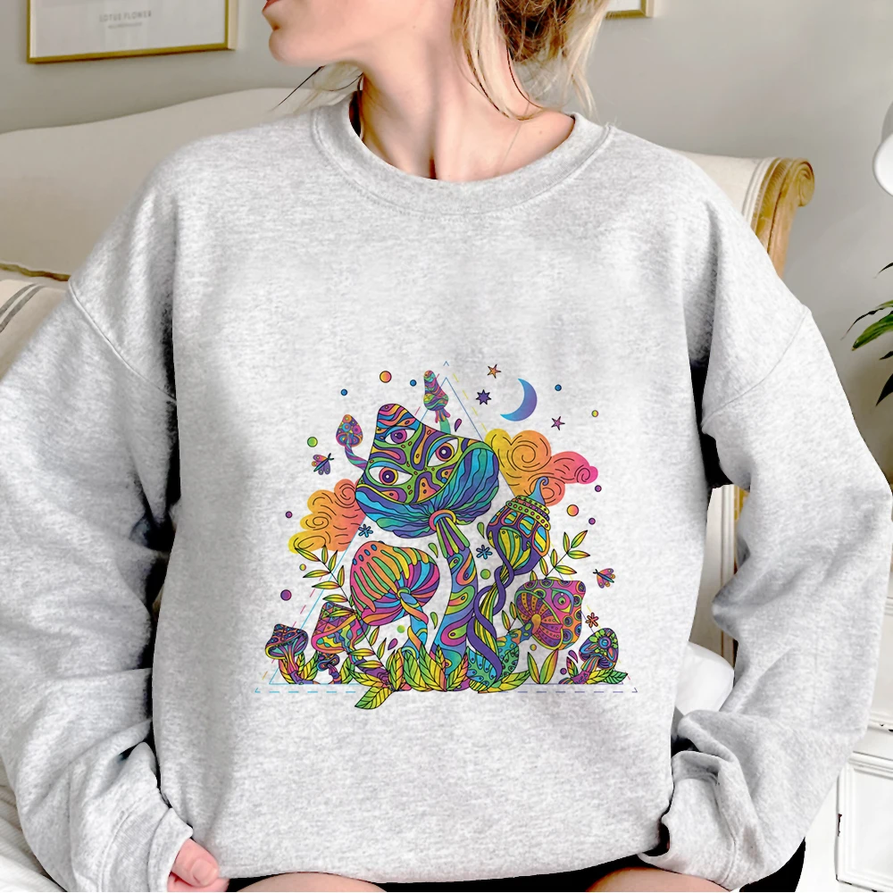 Psychedelic Alien Magic hoodie Y2K clothes for teens elegant trendy patterned youthful women hoddie Japanese patterned