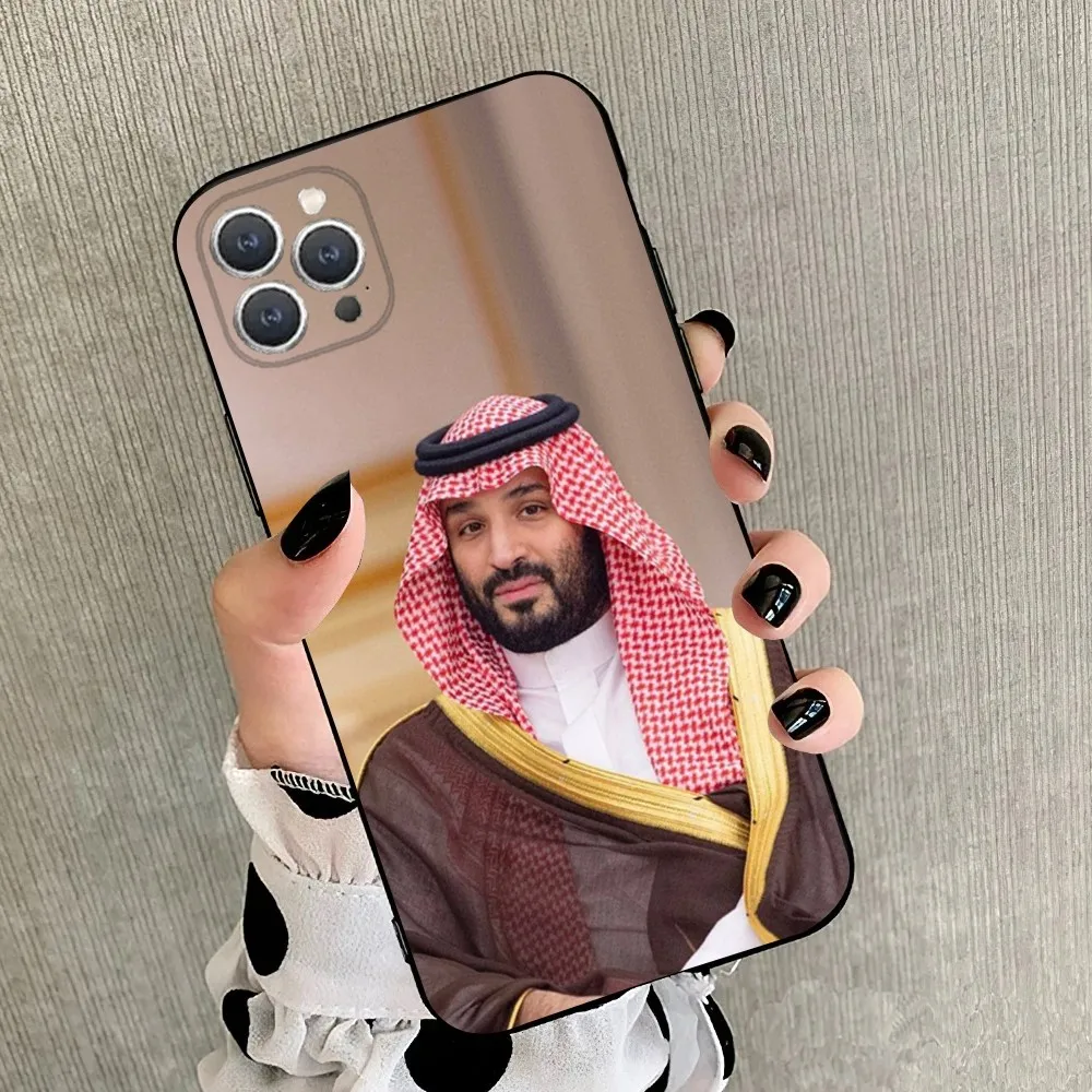 Muhammad bin Salman-funda de silicona suave para teléfono, carcasa negra para iPhone 15,14,13,12,11,Plus,Pro Max,XS,X,XR,SE,Mini,8,7