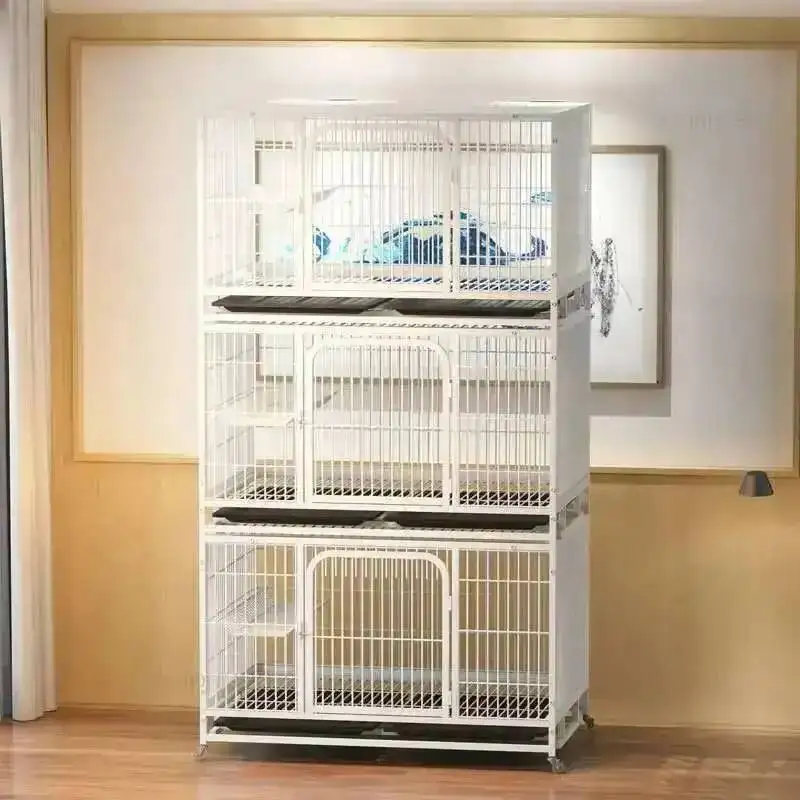 

Breeding Cages House Cabinet Three-layer Cat Household Indoor Cages Cat Dog Breeding Cat Pet Cat Dog Cages Cage Cats Cottage