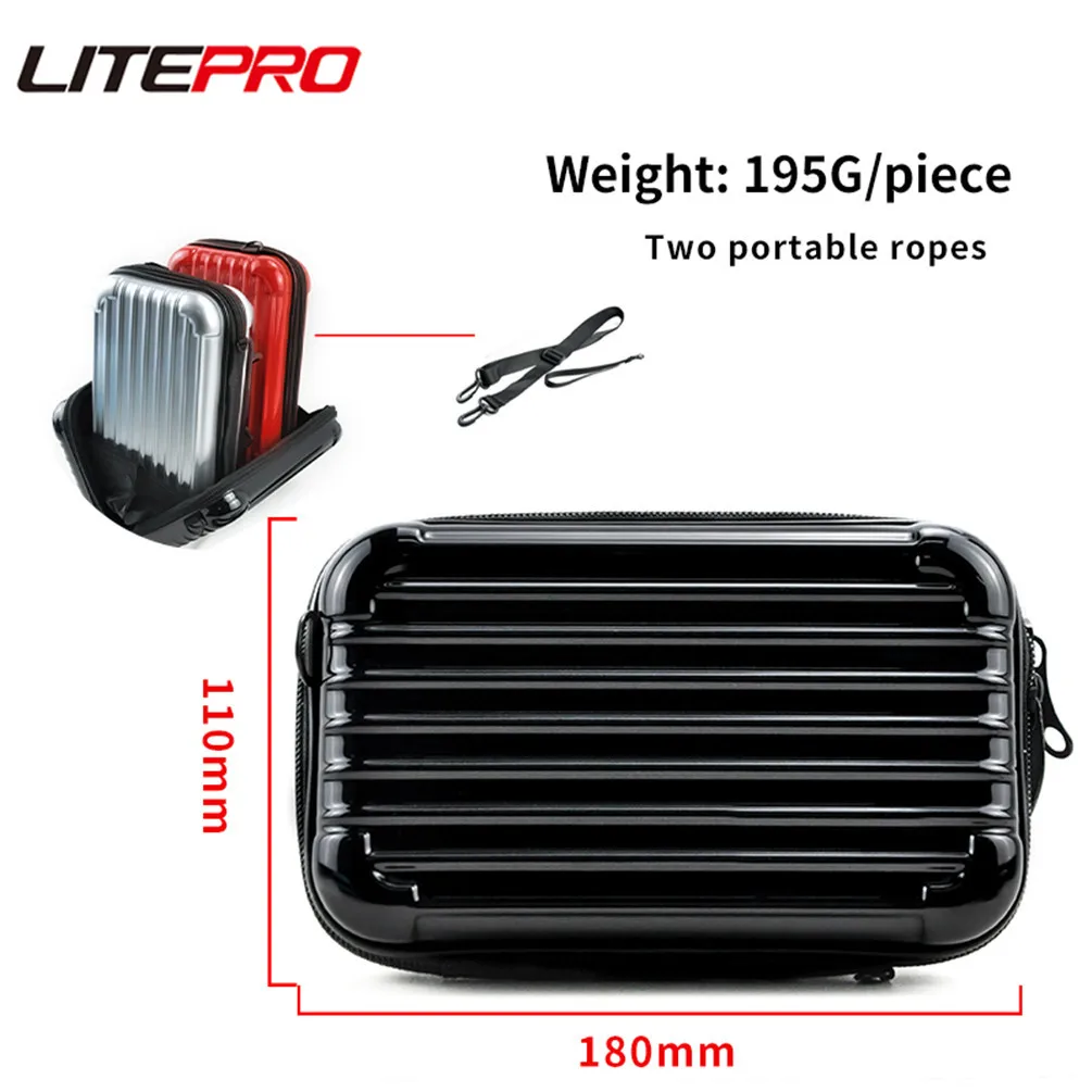 Litepro Portable Headstock Pig Nose Bag Waterproof Mini Suitcase Storage For Brompton Bicycle