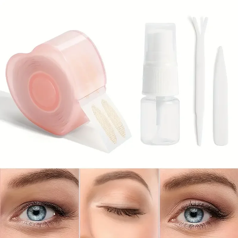 

300Pcs Water-activated Eyelid Tape Sticker Double Fold Self Adhesive Eyelid Tape Stickers Makeup Clear Beige Invisible Tool
