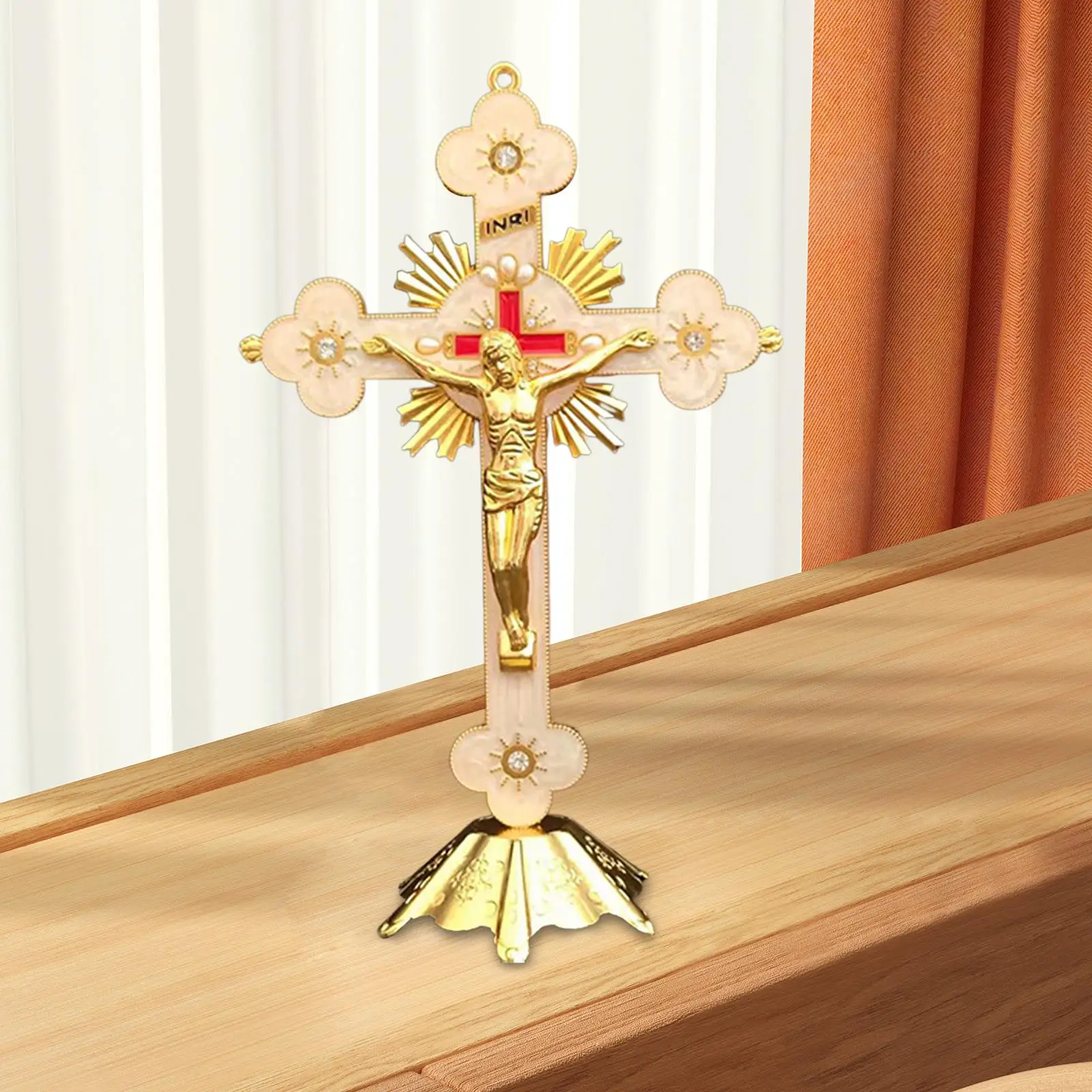 Standing Crucifix, Table Cross, Crucifix with Stand, Jesus Crucifix for Altar, Home Decor, Tabletop Decoration