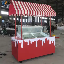 Commercial Snack Food truck/gelato Selling Juices And Ice Cream Cart For sale/ice Cream Kiosk Outdoor