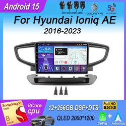 Android 15 Carplay Auto For Hyundai Ioniq AE 2016 2017 2018 2019 2020 2021-2023 Car Radio Multimedia Video Player Stereo GPS DSP