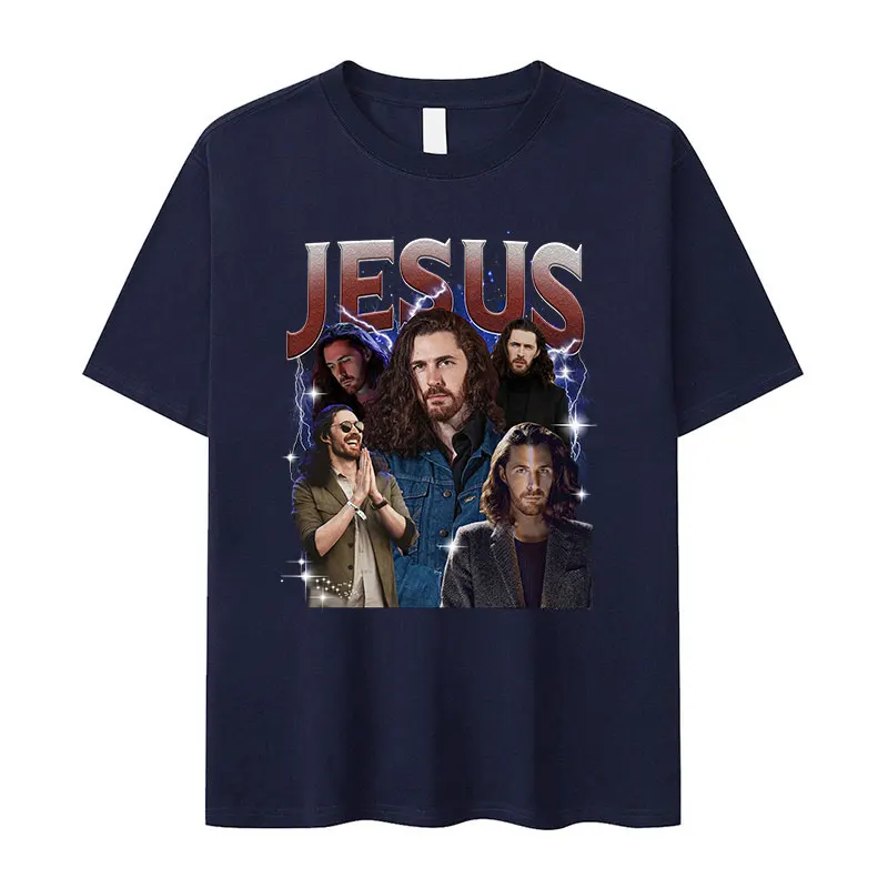 Limited Hozier Jesus Vintage Graphic T Shirts Men\'s Hip Hop High Quality Fashion T-shirt Casual Clothing Oversized Cotton Tshirt