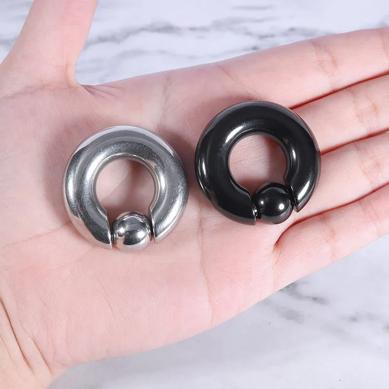 5 pieces multi-function rings, pa piercing rings, spring piercing rings, spring ball thick brass nose rings, lip rings