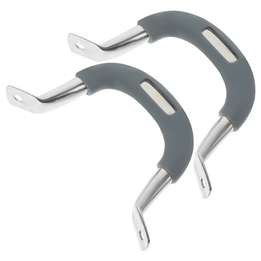 

2Pcs Anti-Scald Pot Side Handle Replacement Stainless Steel and Silicone Grip for Pots Pans Kitchen Utensils