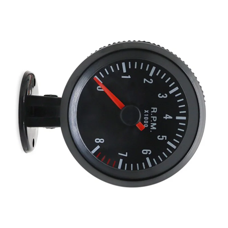 

Car Meter Tachometer For 1-8 Cylinders Gasoline Car RPM Gauge Analog Black Case 0-8000RPM