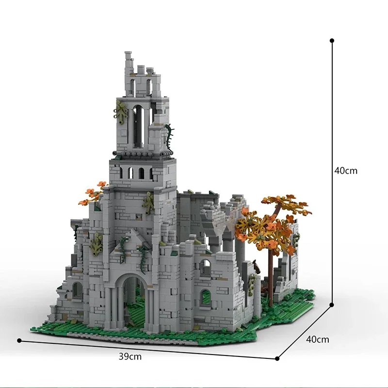 MOC The Medieval Church Of Elleh Building Blocks Set Castle Architecture Cathedral House Bricks Toy Education Birthday Xmas Gift