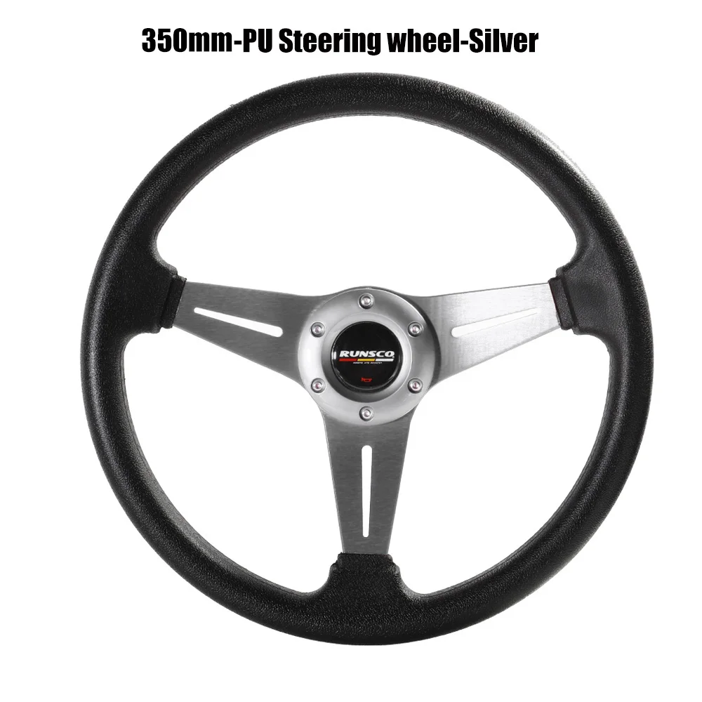 350 mm/14 inch sportstuur aluminium + PU driftsimulatie racegame stuurwiel universeel