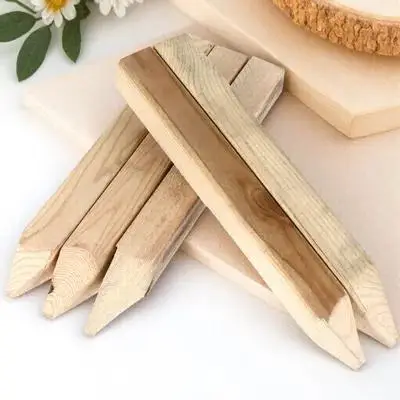 

5 Pcs Wooden Measurement Stakes Building Stakes Garden Fence Decoration Ground Posts High Quality Easy Insert Practical Safe Use