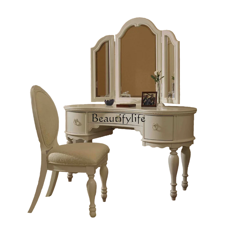 

European dressing table, bedroom women's makeup table, American country pastoral dressing table
