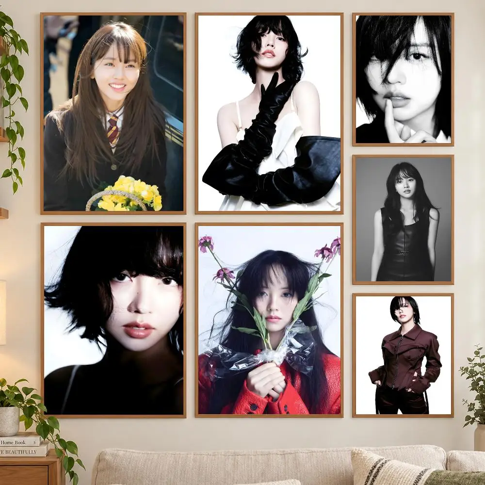 k-Kim So Hyun Poster HD art sticky wall waterproof home living room bedroom bar aesthetic decoration