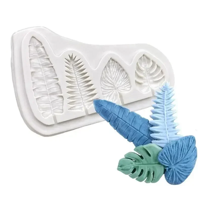 2026 New Leaves Cake Mould Silicone Mold Chocolate Candy Baking Fondant Cake Decorating Tools Fan Shaped Resin Kitchen Tools