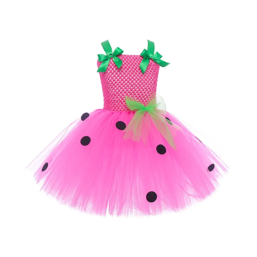 Niedliches Baby-Ballett-Tutu, Erdbeer-Spitzen-Prinzessinnenkleid, Kinder-Geburtstagskostüm, Rollenspiel-Wassermelonen-Weihnachtskleid, Geschenk – Detail 28