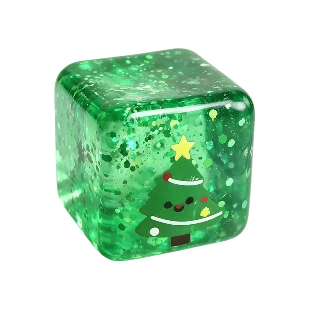 Slow Rebound Christmas Cube Squeeze Toy Soft Touch Snowman/Christmas Tree Squeeze Fidget Toy Lightweight Sensory Stress Block