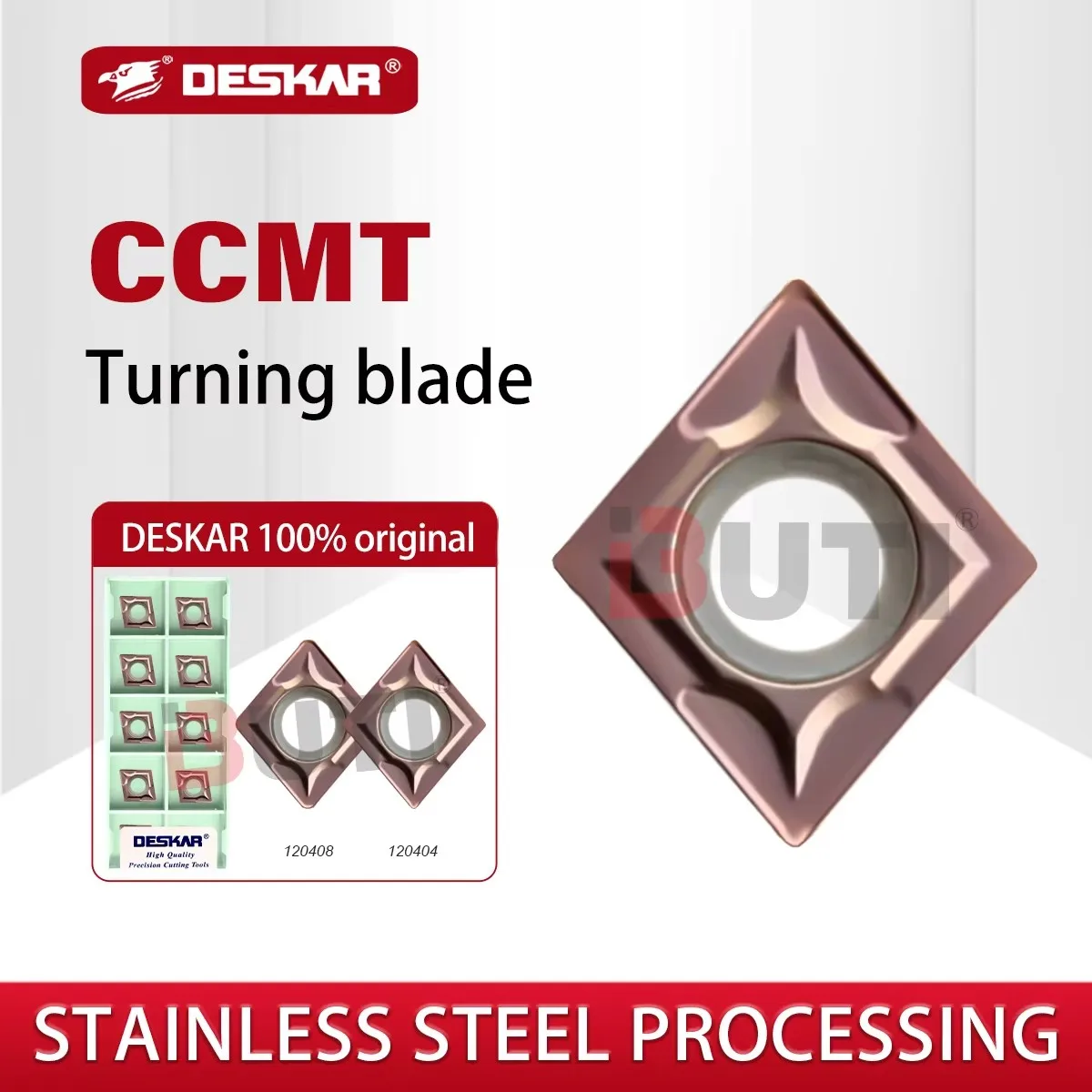 

CNC Lathe Turning Tools CCMT060202 CCMT09T304 CCMT120404 LF6118 Rhombus Outer Circle Inner Hole Blades Apply To Stainless Steel