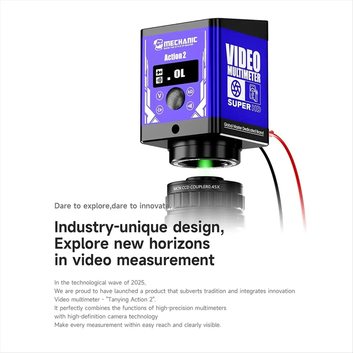 A008  Action 2 Microscope Video Multimeter 4K USB Output 1080P 60FPS Type-C Interface for PCB Repair Tools Set