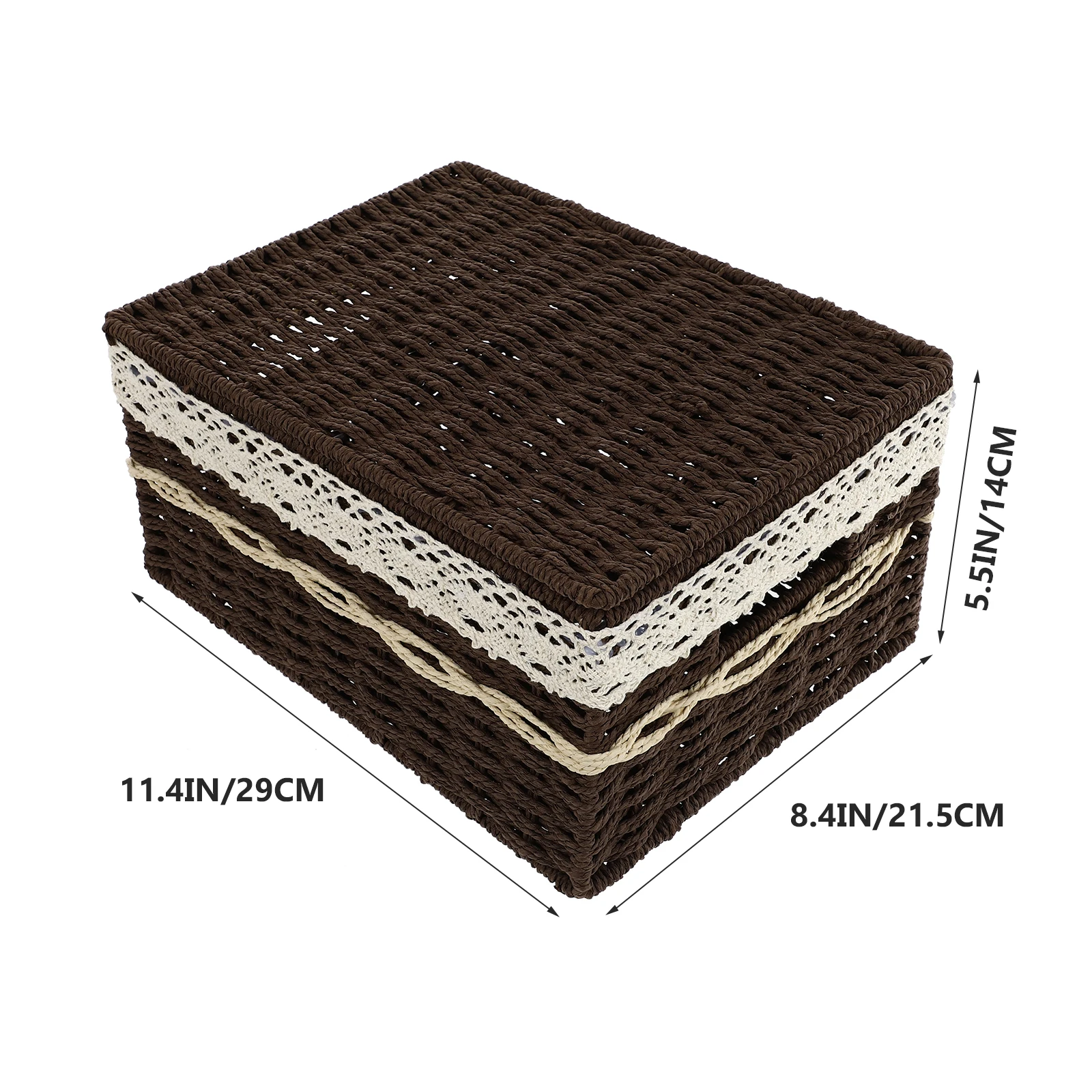 

1pc Sundry Storage Baskets Straw Woven Organizer For Desktop Home Fruit Snacks Storage Basket Dustproof Container