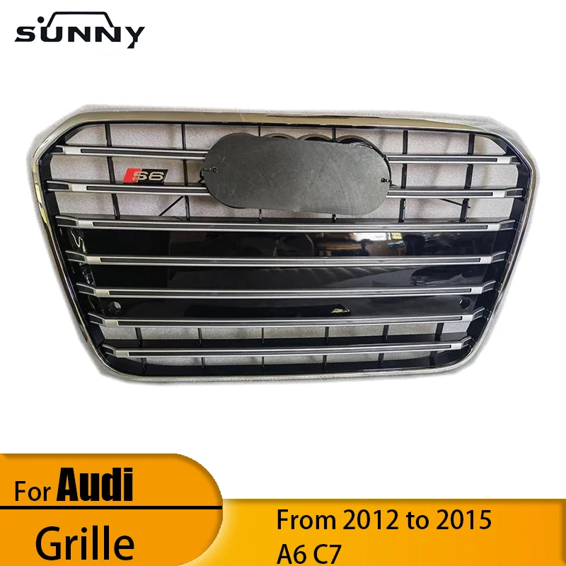 

Подходит для Audi A6 2012-2015 модифицированная центральная сетка S6 2013C7 S6 стиль бампера вентиляционная решетка воздухозаборника